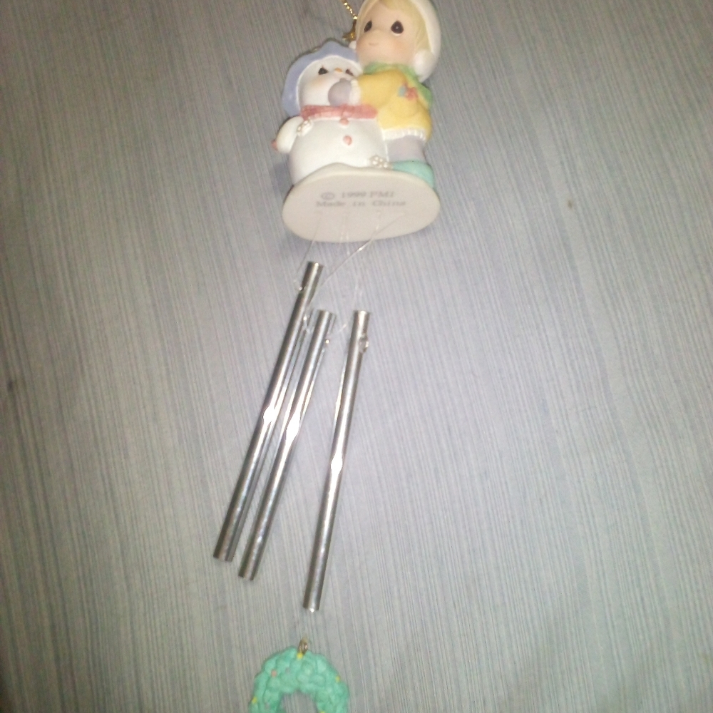 Precious moments tree ornament or wind chime out doors